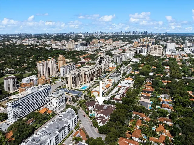 an aerial view of multiple houses
