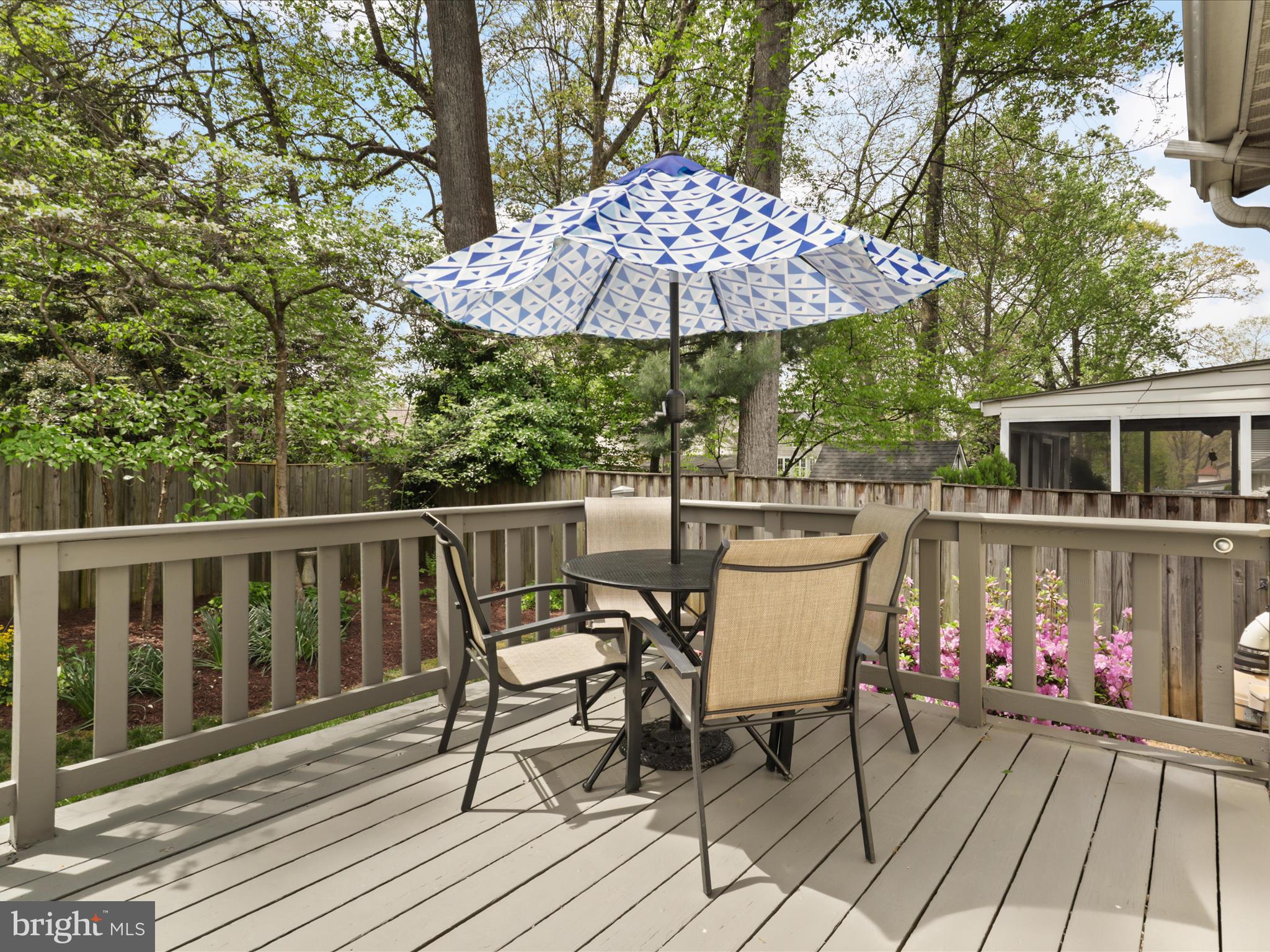 12021 Heather Down Drive Herndon, VA 20170 - Photo 35 of 47 a view of a chairs and table on the deck