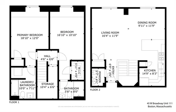 $989,000 | 45 West Broadway, Unit 111, Boston, MA 02127