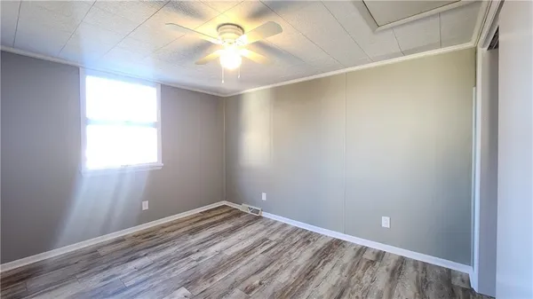 an empty room with a window
