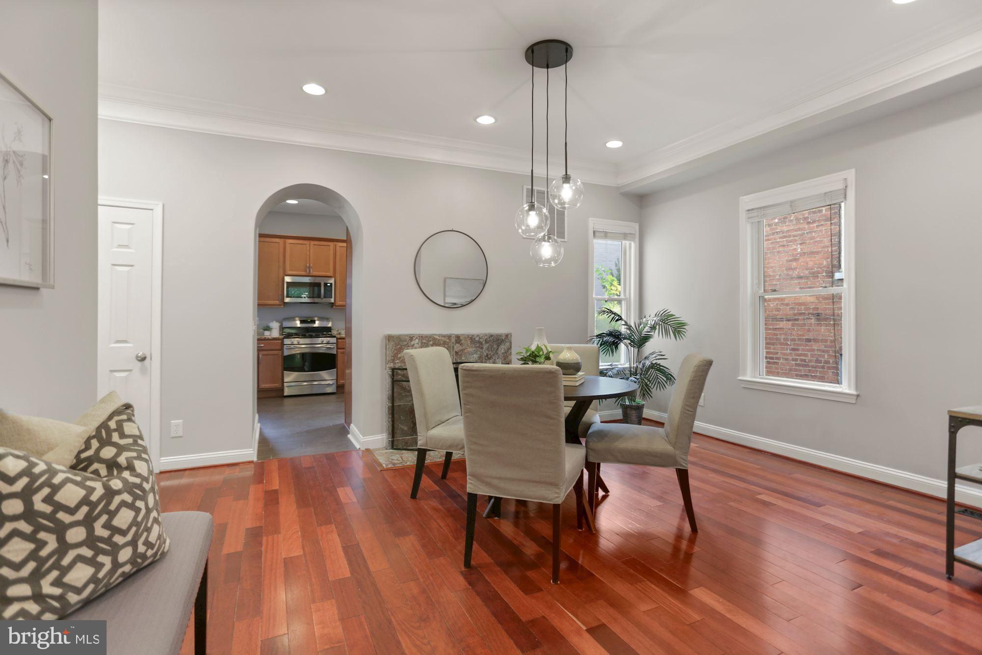 215 T Street Northeast Washington, DC 20002 - Photo 7 of 31 Fireplace, Beautiful Lighting & More