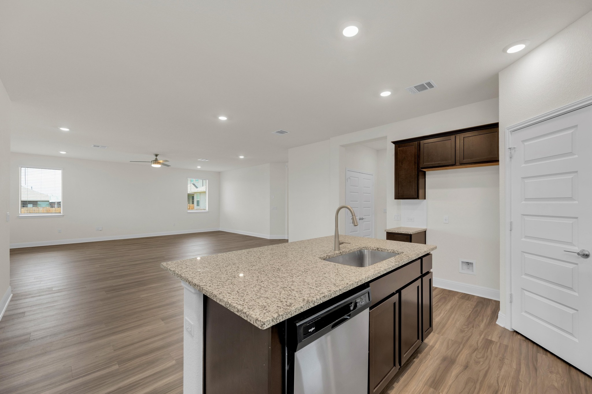 16817 Ponte Cove Pflugerville, TX 78660 - Photo 36 of 36 a kitchen with a sink vanity and a mirror