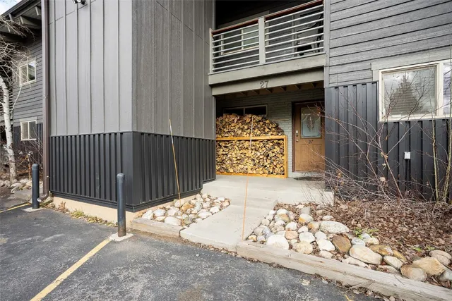 a view of a porch with a bench