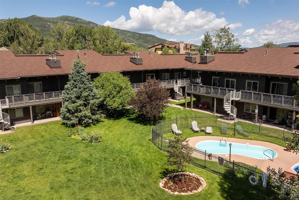1335 Walton Creek Road, Unit 27 Steamboat Springs, CO 80487 - Photo 14 of 17 an aerial view of a house