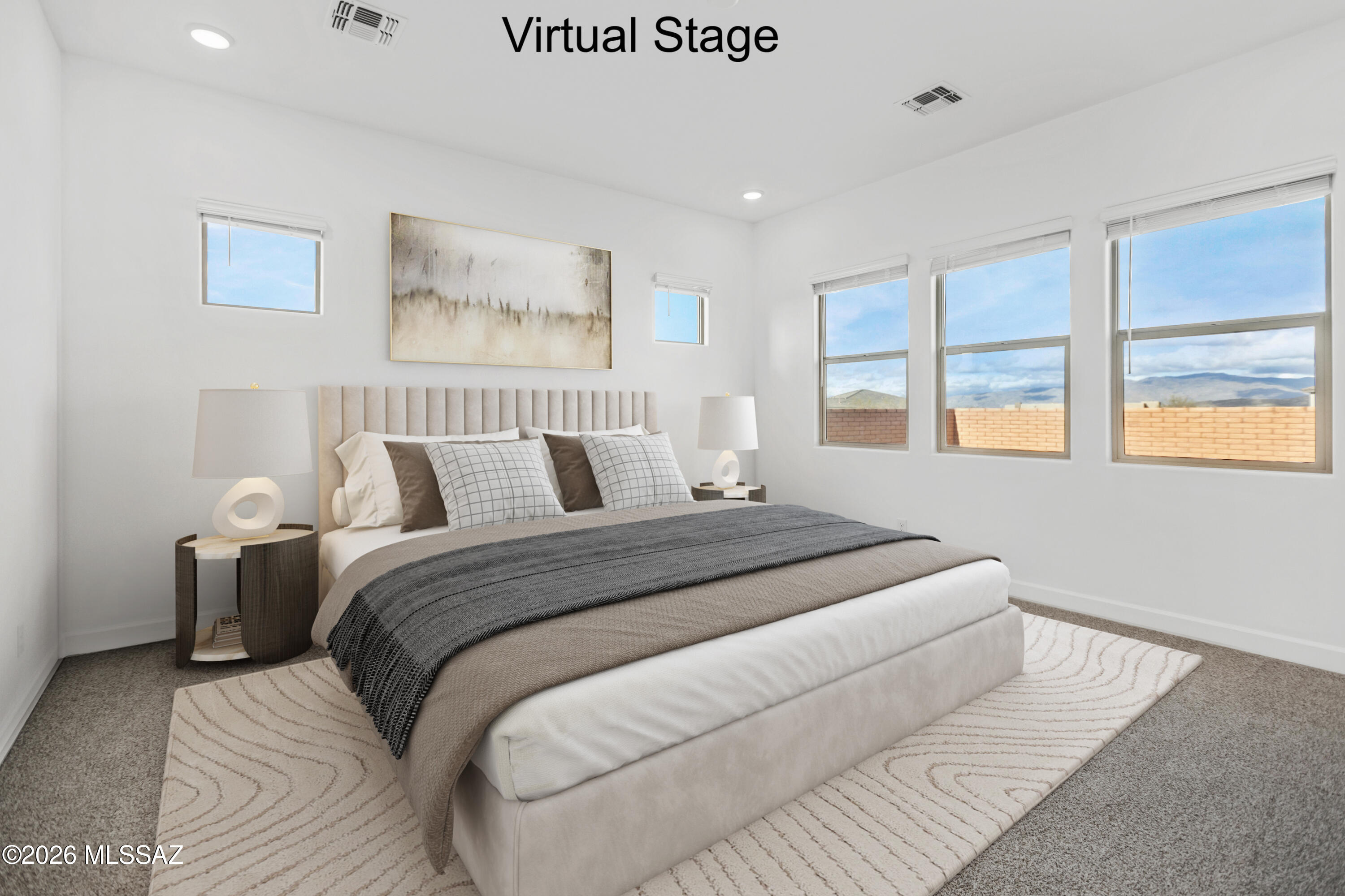 14736 East Sands Ranch Road Vail, AZ 85641 - Photo 13 of 20 a bedroom with bed and a large window