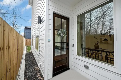 a view of a entryway of the house