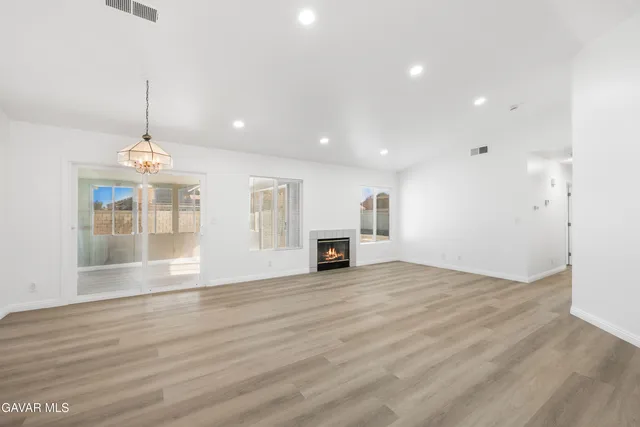 a view of a livingroom with a chandelier