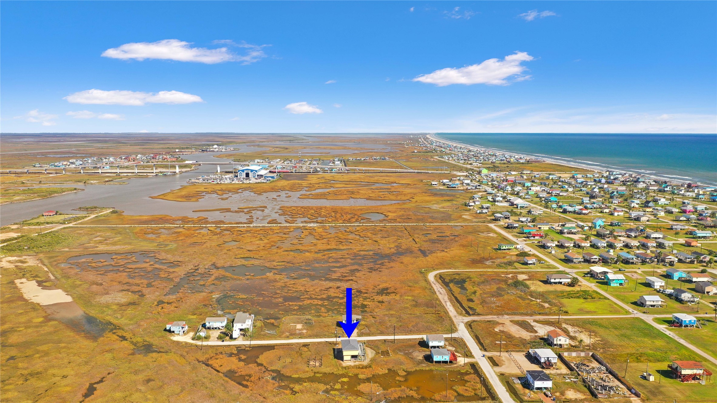715 Caisson Street Surfside Beach, TX 77541 - Photo 30 of 35 Located on a quiet street with long range views of the wetlands, wildlife, ICW, and Surfside Bridge right from the deck. Just a short golf cart ride to Jetty Park, the Beach, and great fishing/crabbing spots.
