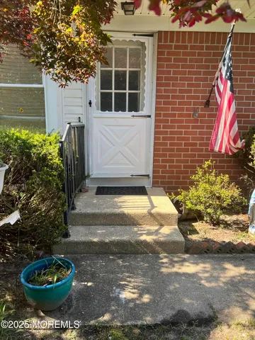 a view of a backyard with plants and a fountain