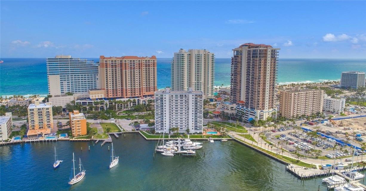 77 South Birch Road, Unit 5A Fort Lauderdale, FL 33316 - Photo 35 of 54 Aerial of Portofino & Waterfront