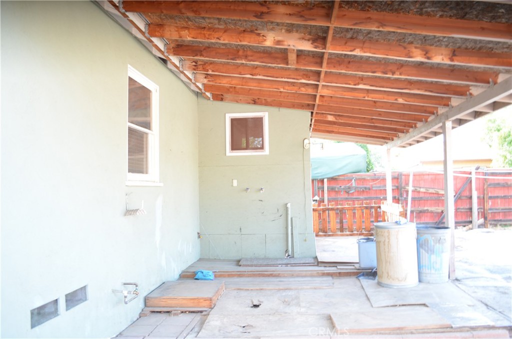 4139 St George Place Riverside, CA 92504 - Photo 33 of 42 Back cover Patio, where are connections for washer and dryer machines