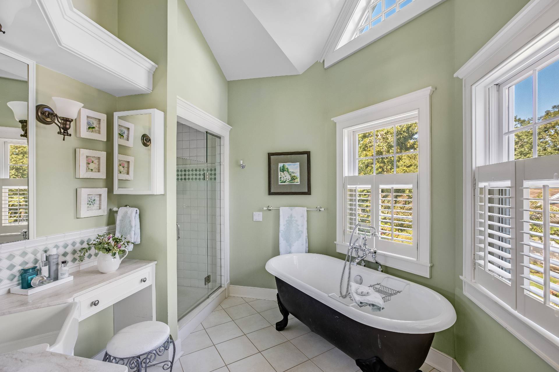 21 Tara Road Montauk, NY 11954 - Photo 13 of 37 a bathroom with a granite countertop sink toilet and shower