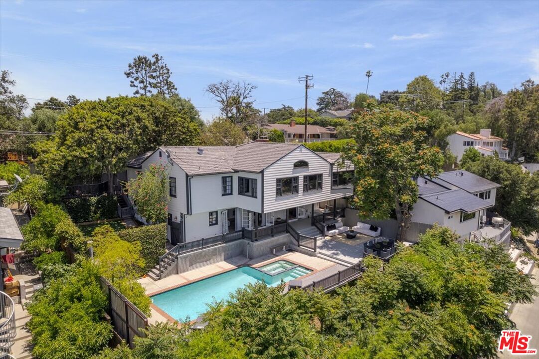 3983 Sunswept Drive Studio City, CA 91604 - Photo 50 of 53 a aerial view of a house with swimming pool garden and patio