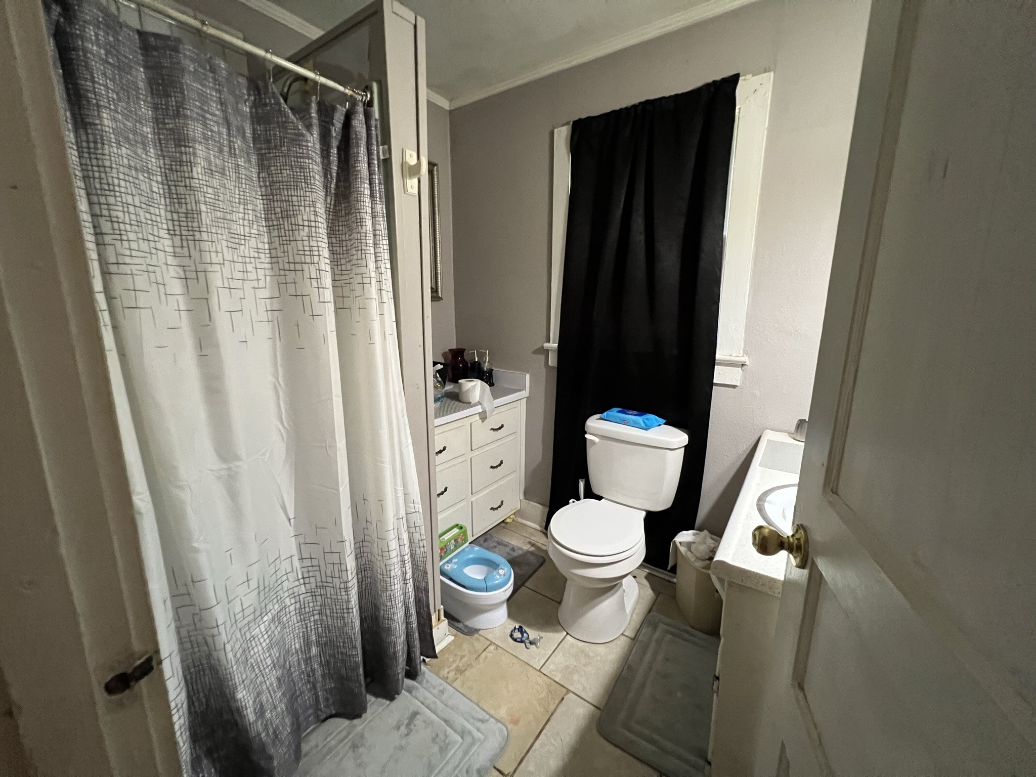 1400 Old Dover Road Clarksville, TN 37042 - Photo 23 of 65 a white toilet sitting next to a shower curtain