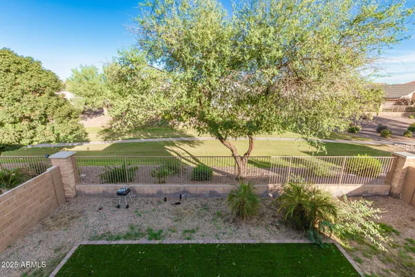 a view of a backyard