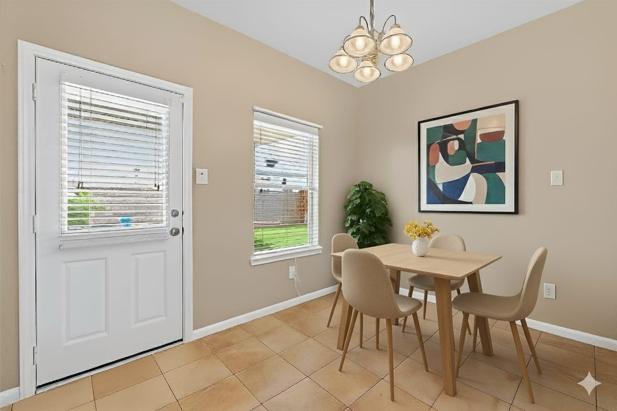 215 Little Summer Drive Rosenberg, TX 77469 - Photo 4 of 16 a view of a dining room with furniture window and outside view