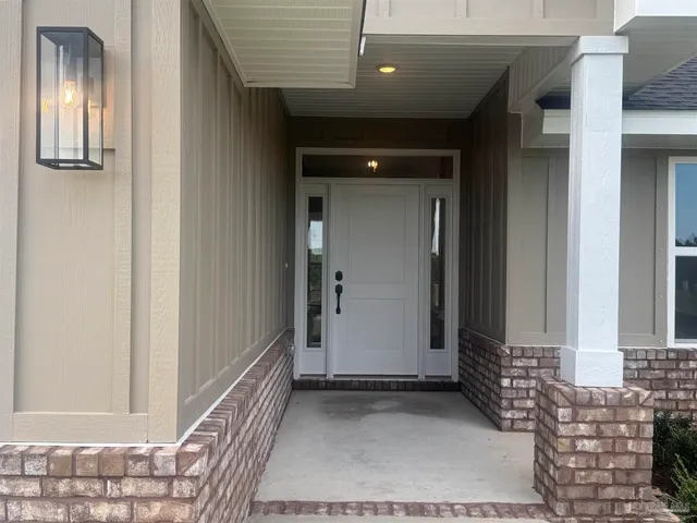 a view of front door of house