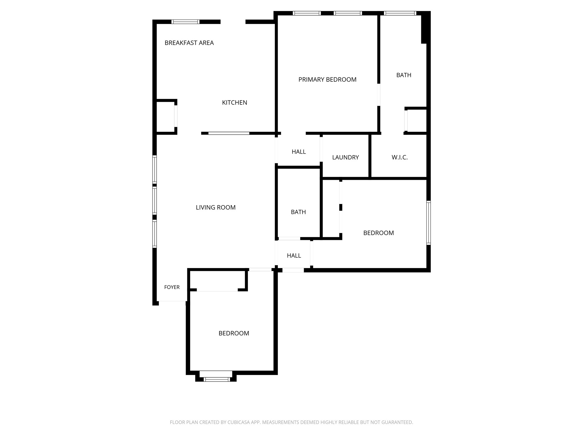 21810 Mansfield Bluff Lane Spring, TX 77379 - Photo 34 of 34 The floor plan gives a clear look at the layout, with a split-bedroom design, the living area opening directly to the kitchen and breakfast space, and the primary suite set apart for added privacy.