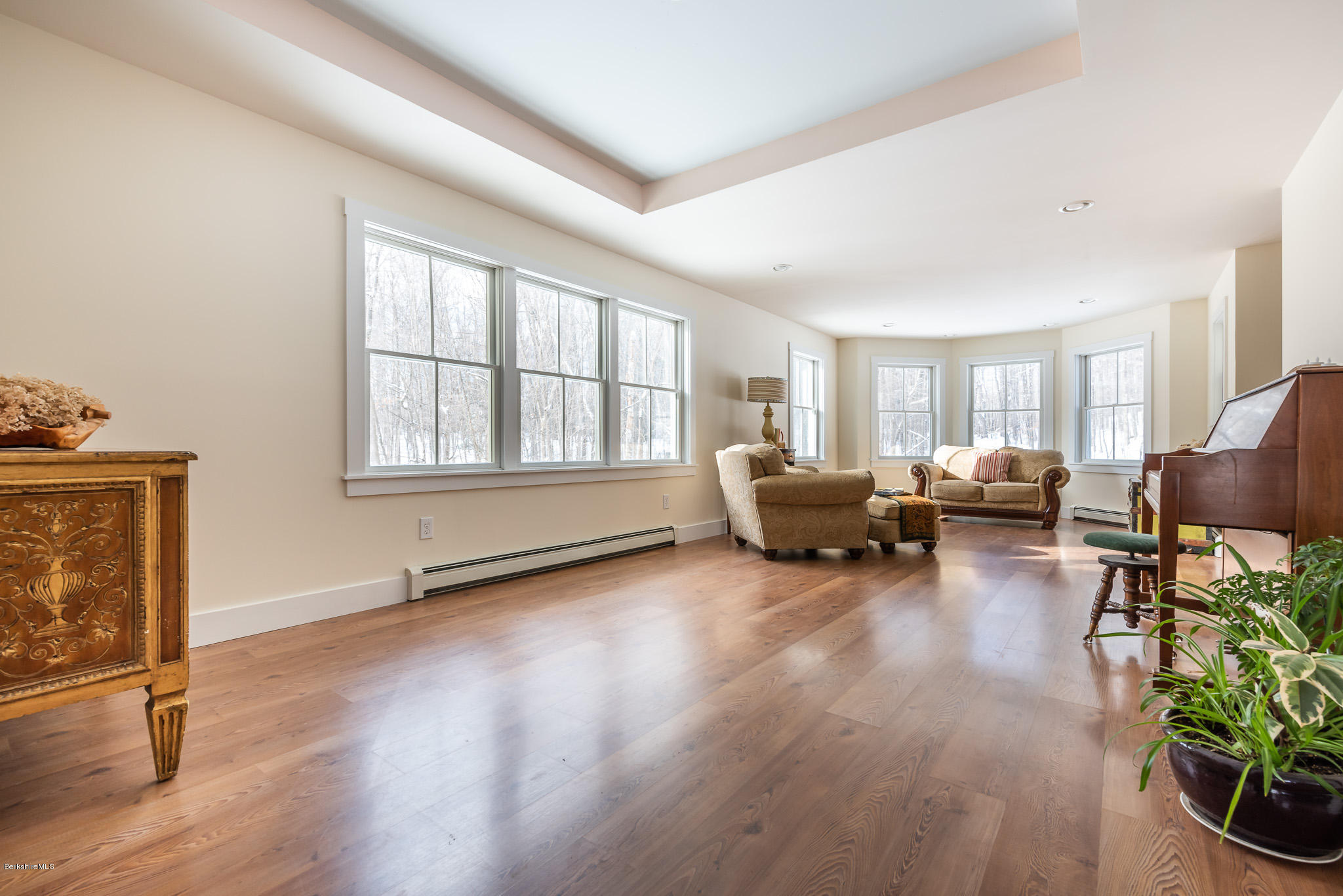 351 W Road Richmond, MA 01254 - Photo 8 of 46 a living room with furniture and a wooden floor