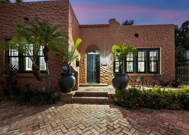 a front view of a house