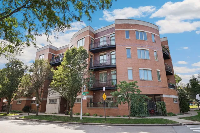 a front view of a building