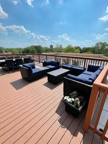 a terrace view with seating space