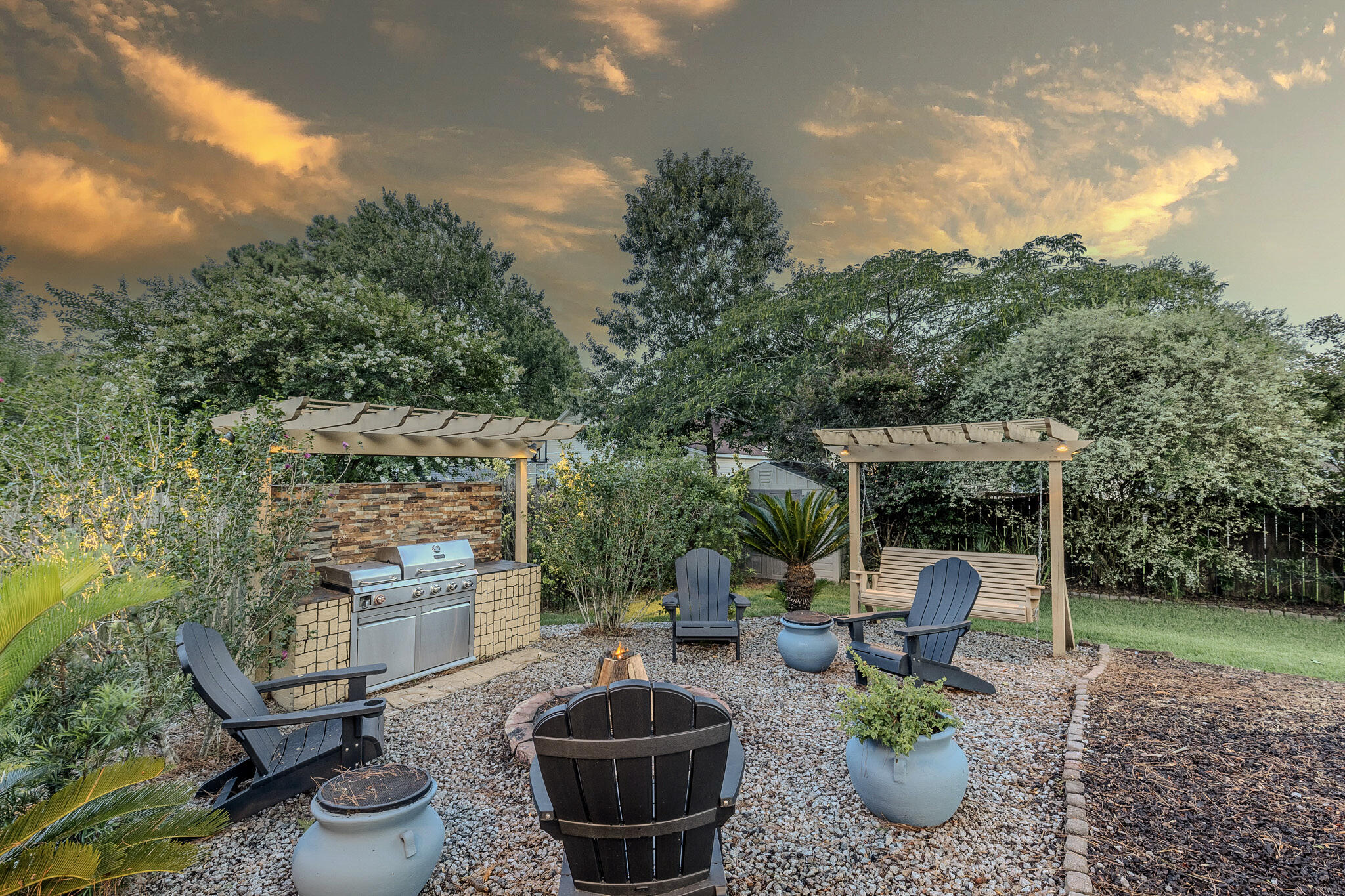 7729 Fayetteville Road North Charleston, SC 29418 - Photo 60 of 64 Backyard Twilight