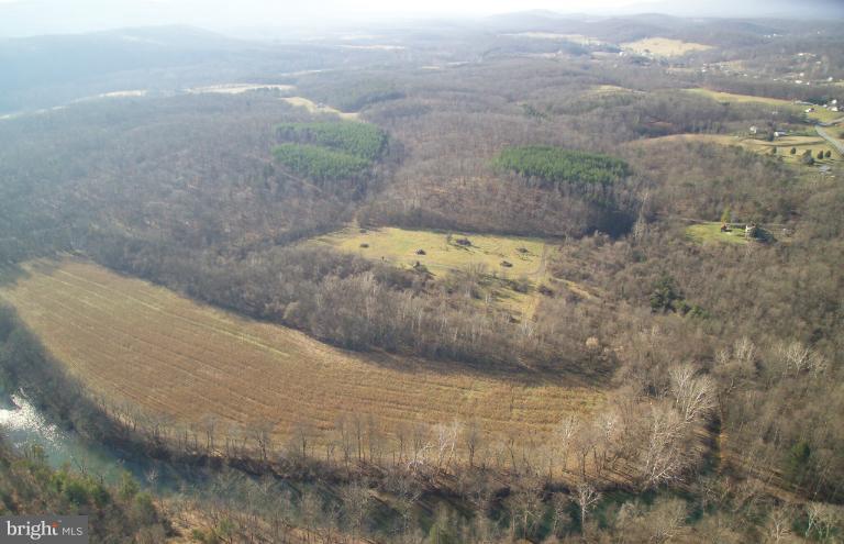 14228 Back Creek Valley Road Hedgesville, WV 25427 - Photo 5 of 30 Aerial: House at top right..Stream is one boundary