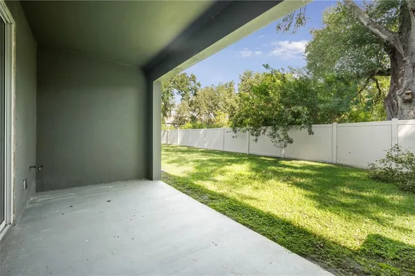 a backyard of a house