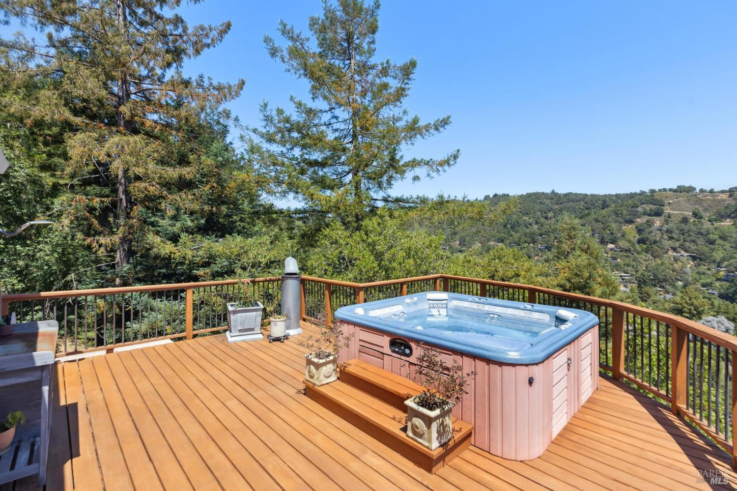 222 Marguerite Avenue Mill Valley, CA 94941 - Photo 40 of 59 a view of a balcony with mountain view and wooden floor