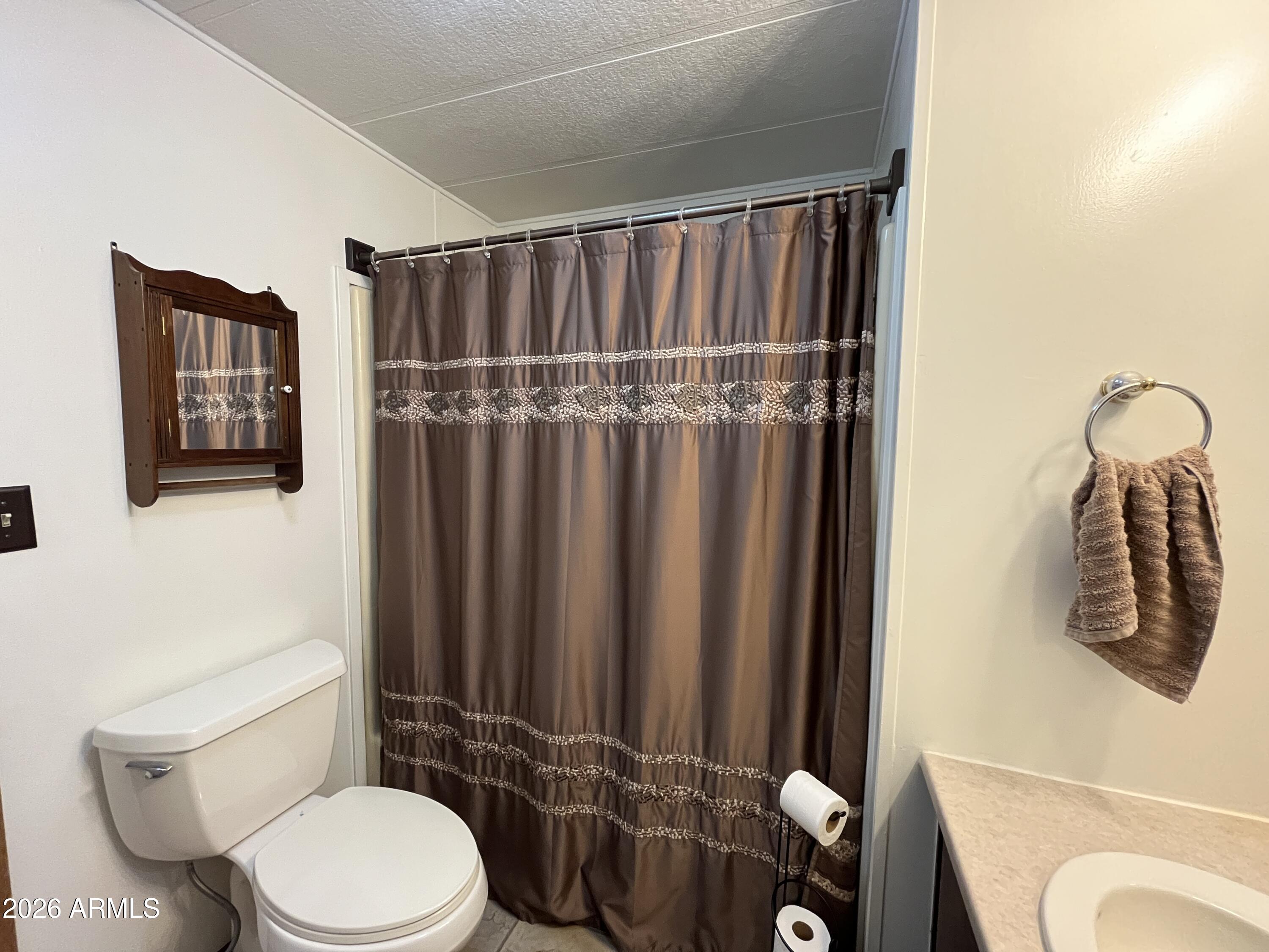 9302 East Broadway Road, Unit 179 Mesa, AZ 85208 - Photo 26 of 54 a bathroom with a toilet a sink and mirror