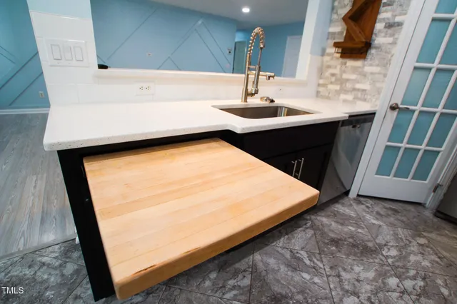 a close view of sink