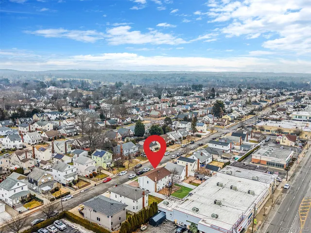 an aerial view of multiple house