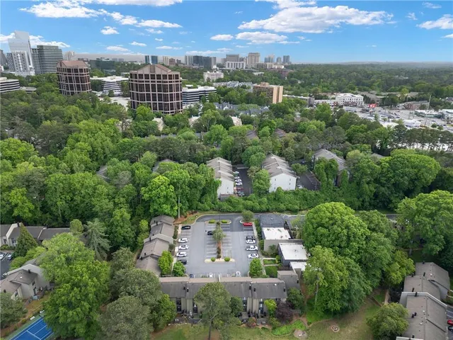 an aerial view of multiple house
