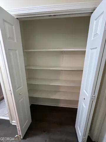 a close view of closet