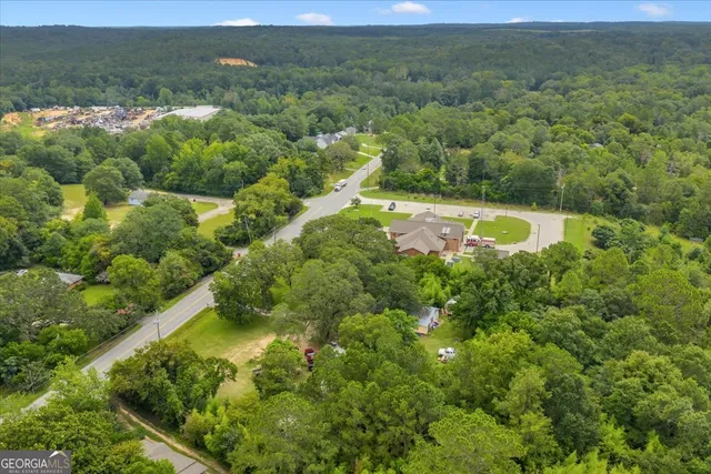 a view of a garden from a balcony