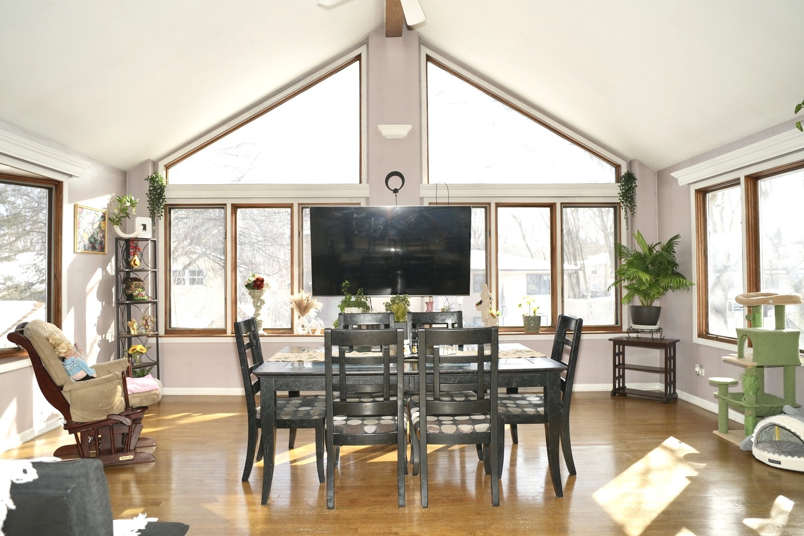 512 Shenandoah Trail Elgin, IL 60123 - Photo 6 of 20 a dining room with furniture large windows and wooden floor