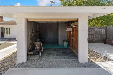 a house view with a garden space