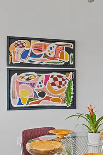 a close up of a wall painting on the wall