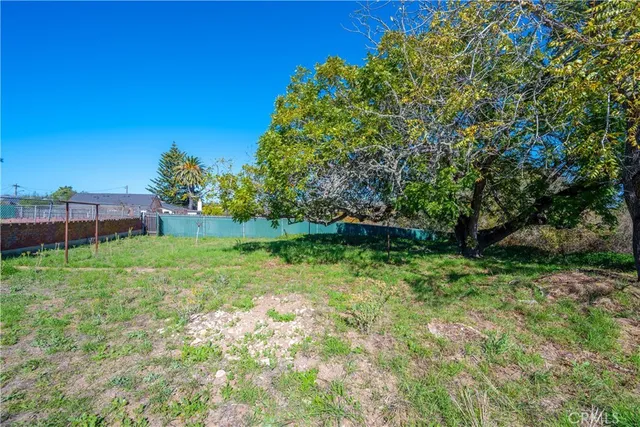 a view of backyard with green space