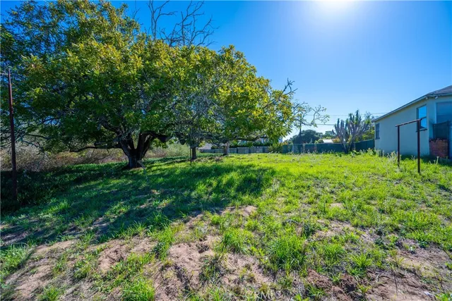 a view of a backyard with a garden