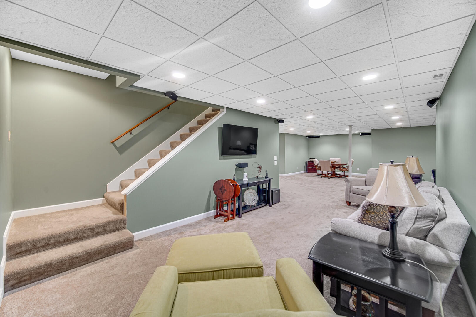 491 West Division Road Valparaiso, IN 46385 - Photo 29 of 38 a living room with furniture and a flat screen tv
