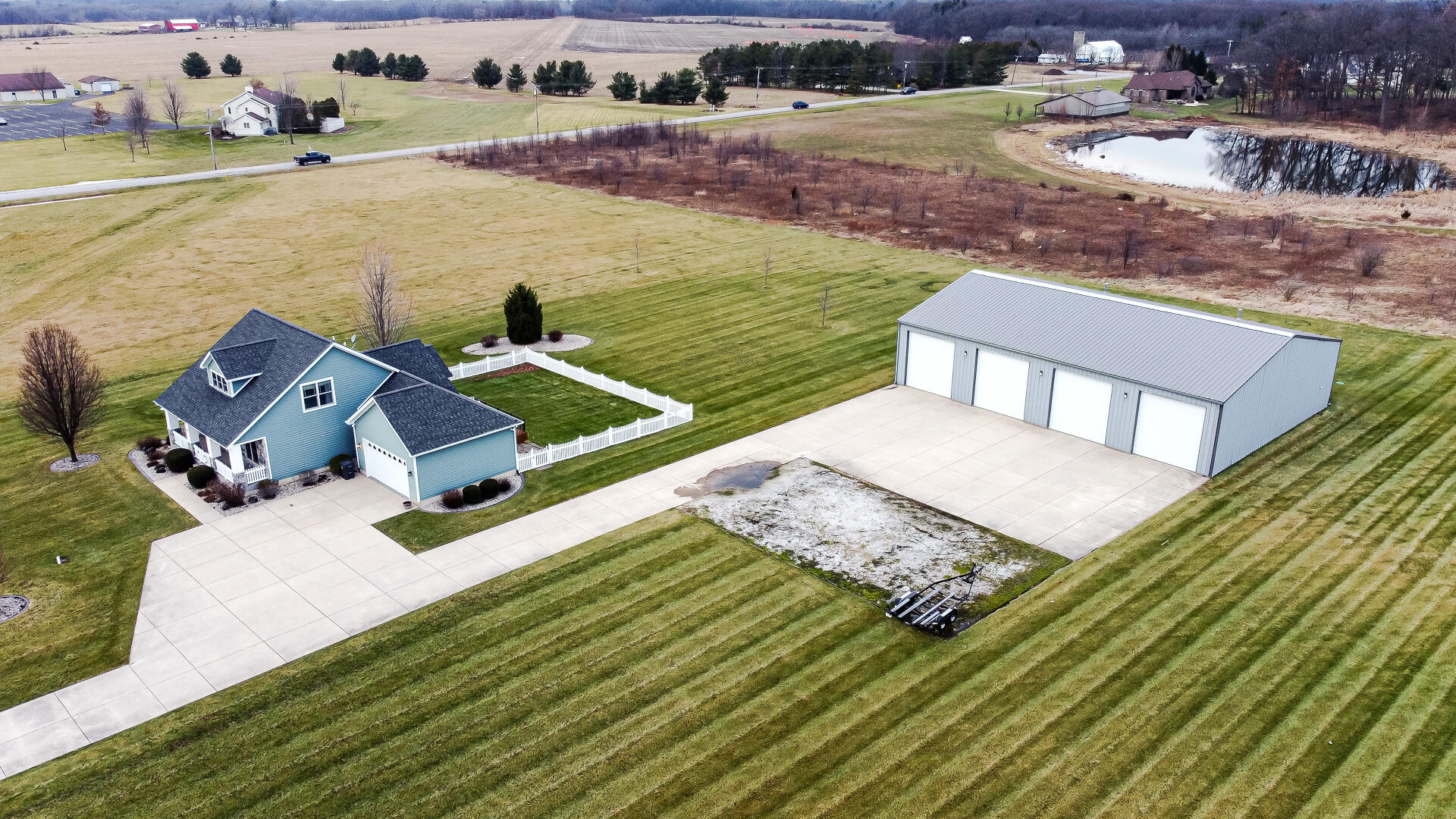 491 West Division Road Valparaiso, IN 46385 - Photo 10 of 38 swimming pool view with a lake view
