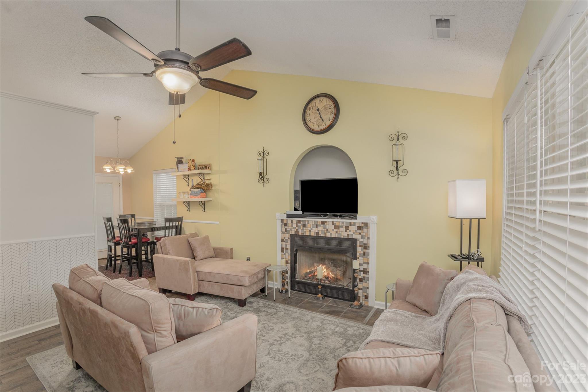 3144 Strong Gastonia, NC 28052 - Photo 8 of 26 a living room with furniture and a fireplace