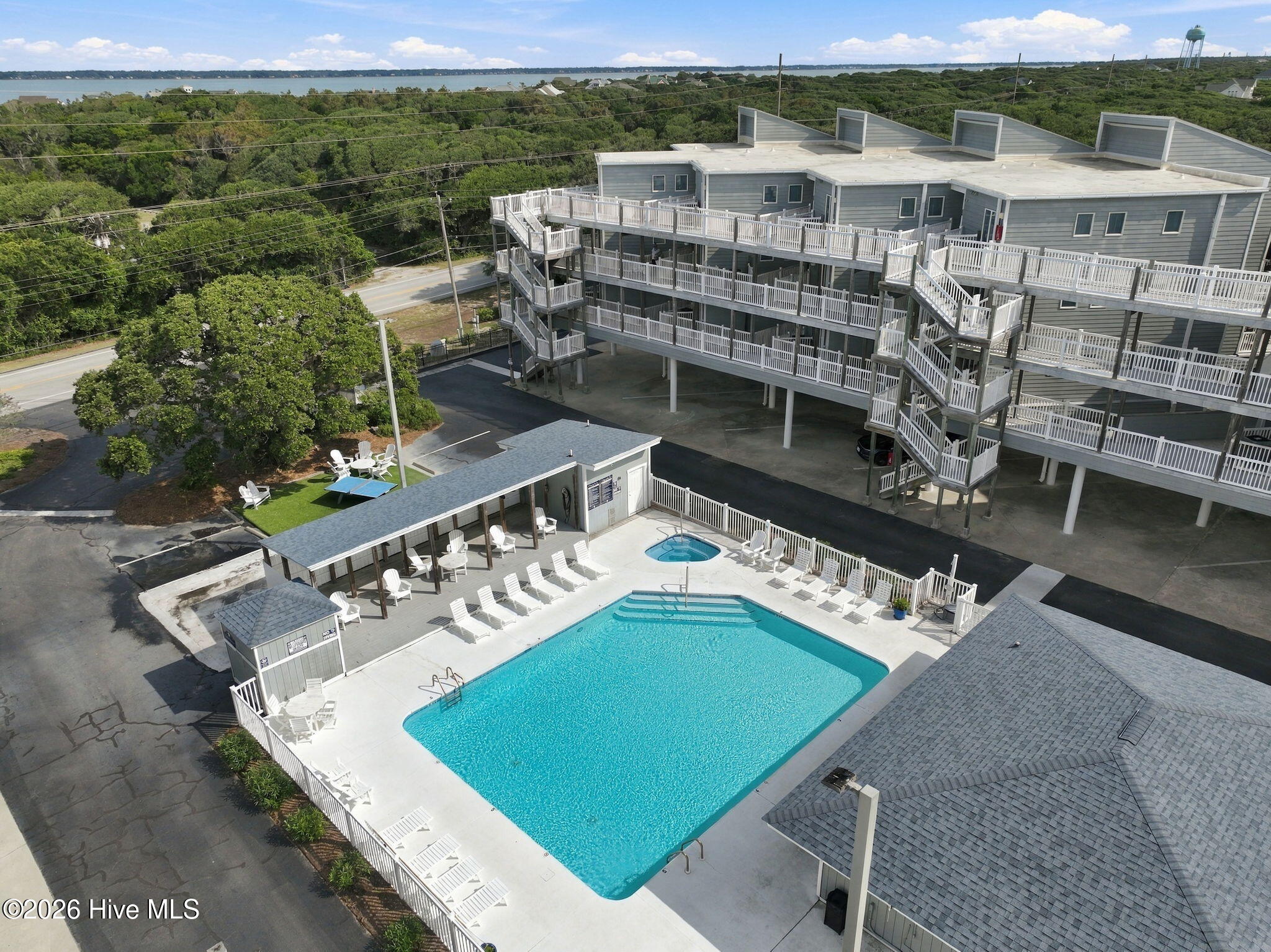 855 Salter Path Road, Unit 115 Indian Beach, NC 28512 - Photo 18 of 26 Pool aerial view