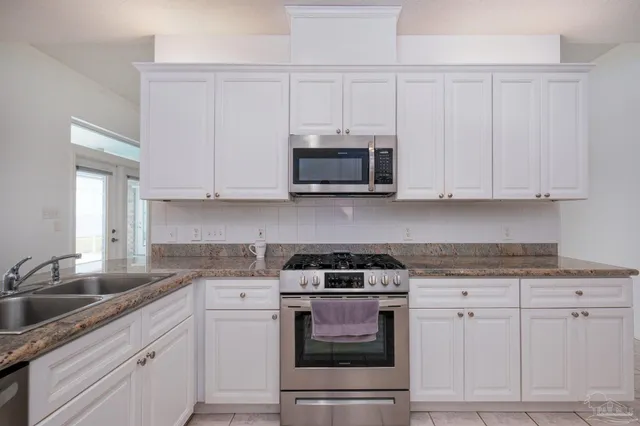 a building outdoor space with patio furniture