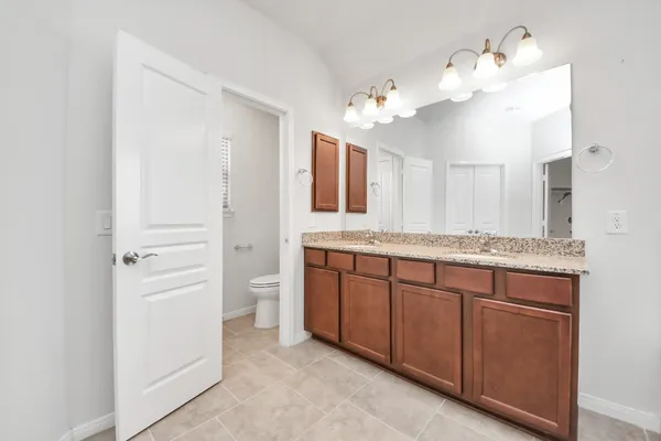 a view of a backyard with plants and a garden