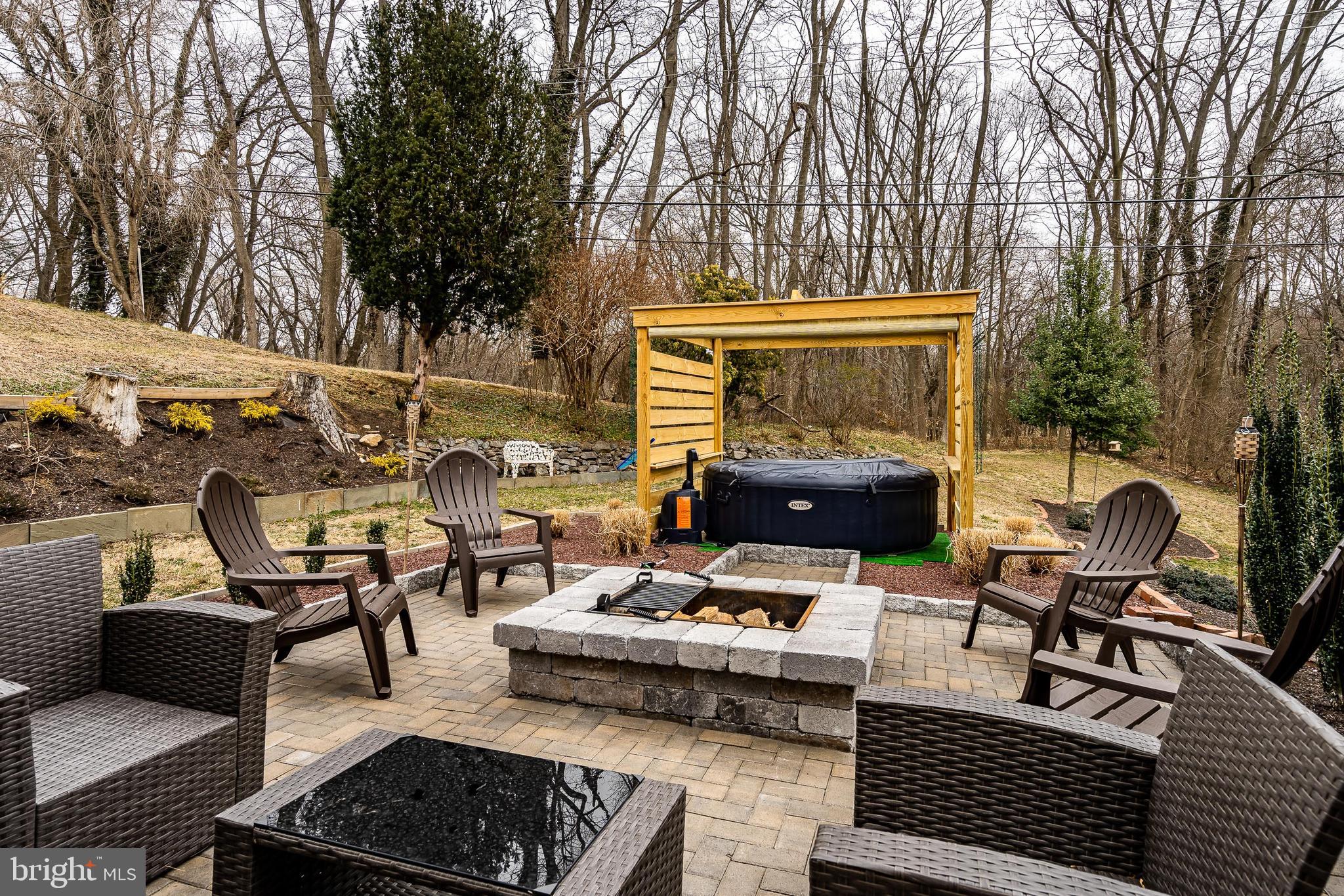 700 Cambridge Road Brookhaven, PA 19015 - Photo 30 of 42 Rear Patio with Hot Tub