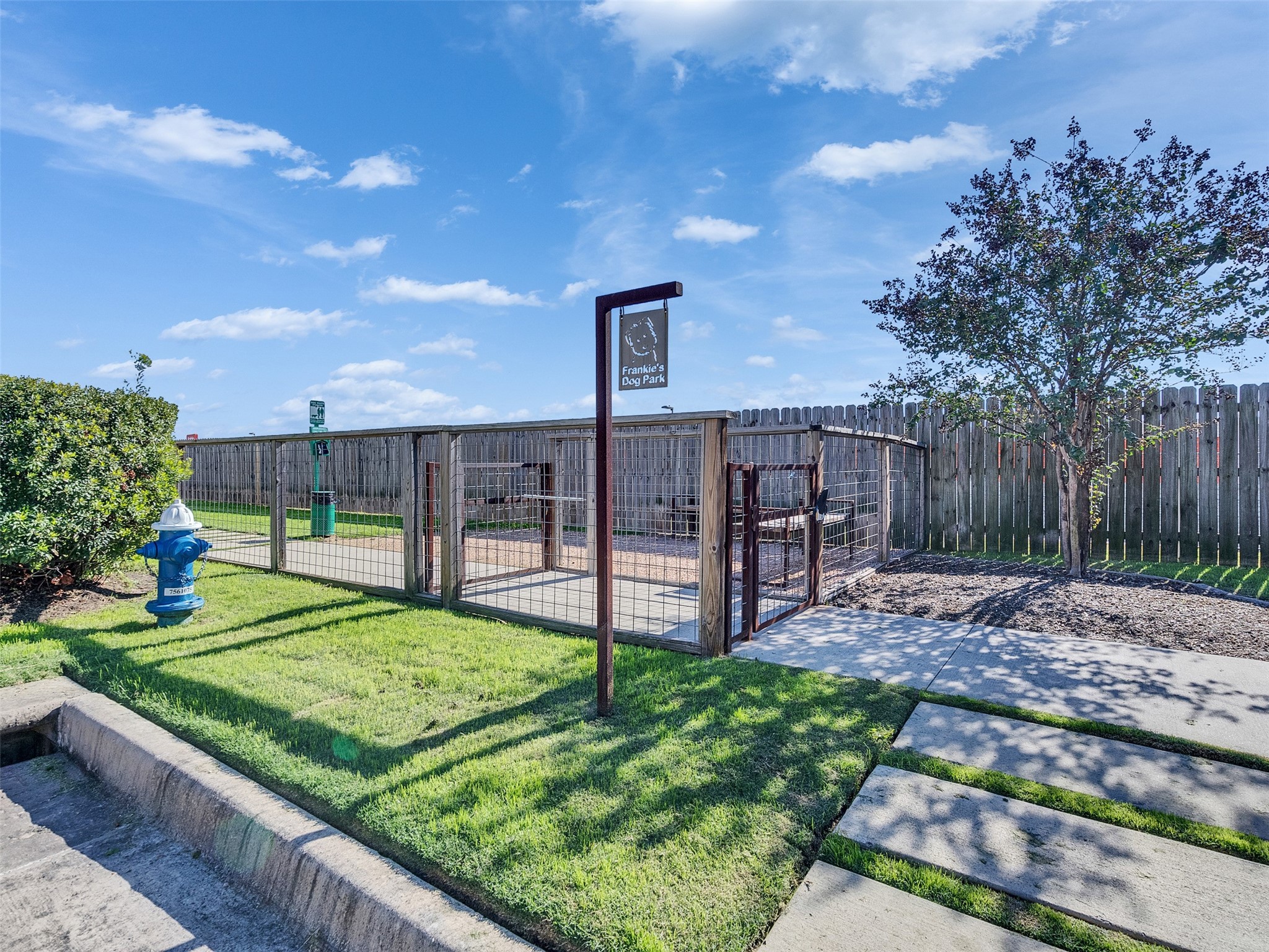 5702 Rucio Lane Houston, TX 77092 - Photo 29 of 30 a view of a backyard with couches plants and large tree