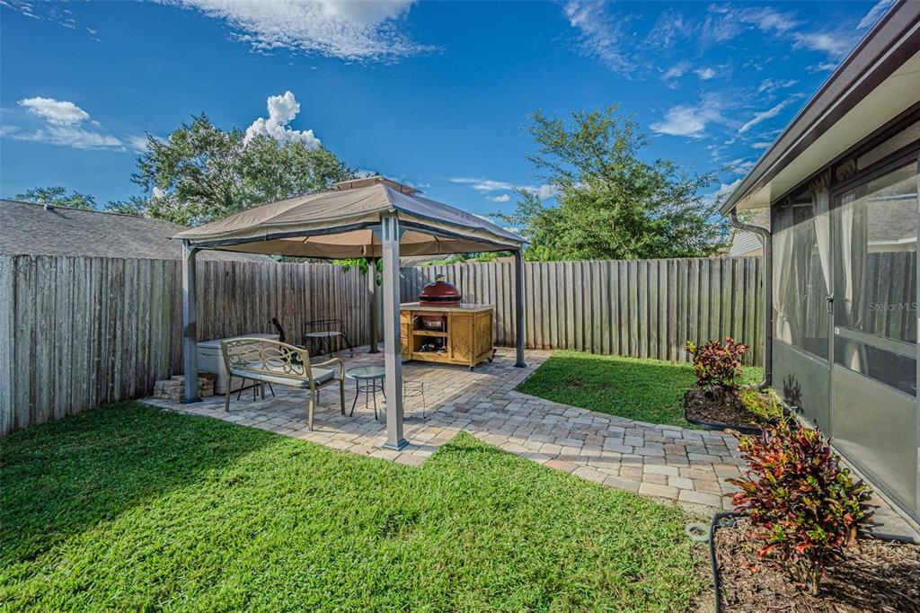 9809 La Rita Place Riverview, FL 33569 - Photo 50 of 59 a view of backyard with a garden and deck